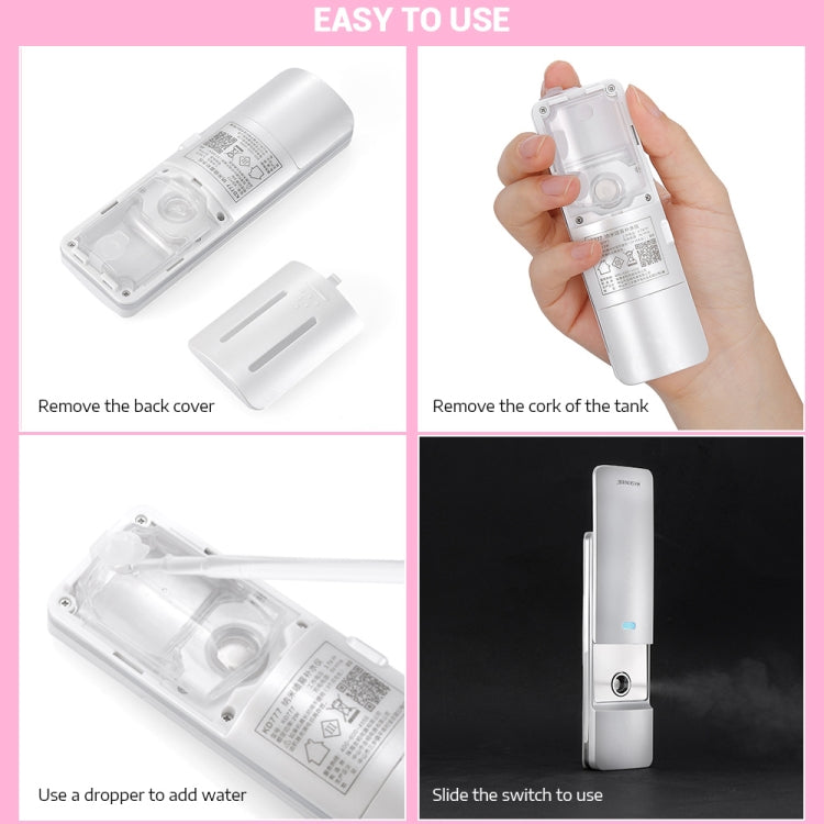 K-SKIN KD777 Nano Cool Facial Sprayer Handheld Portable Skincare Humidifier Skin Care Automatic Alcohol Sprayer(White) - Beauty Instrument by K-SKIN | Online Shopping South Africa | PMC TechLife | Buy Now Pay Later Mobicred