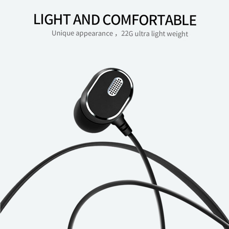 DM-22 Magnetic Bluetooth Earphone DM-22 Neckband Sport headset with Mic Wireless Handsfree Earphoness(Black) - Neck-mounted Earphone by PMC TechLife | Online Shopping South Africa | PMC TechLife