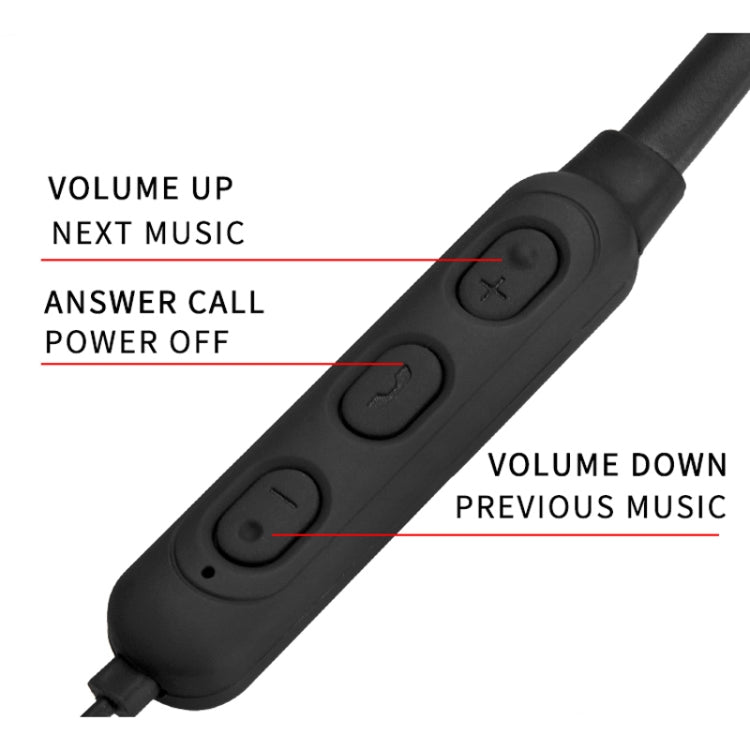 DM-22 Magnetic Bluetooth Earphone DM-22 Neckband Sport headset with Mic Wireless Handsfree Earphoness(Red) - Neck-mounted Earphone by PMC TechLife | Online Shopping South Africa | PMC TechLife