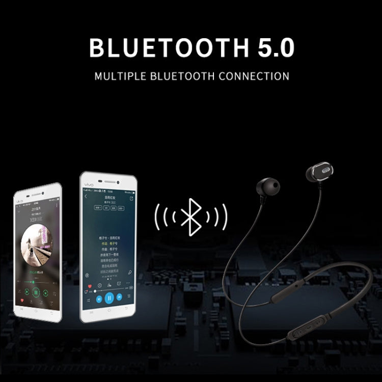 DM-22 Magnetic Bluetooth Earphone DM-22 Neckband Sport headset with Mic Wireless Handsfree Earphoness(Red) - Neck-mounted Earphone by PMC TechLife | Online Shopping South Africa | PMC TechLife