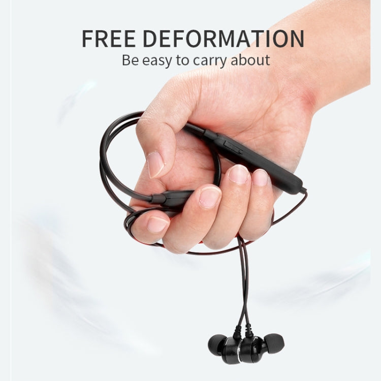 DM-22 Magnetic Bluetooth Earphone DM-22 Neckband Sport headset with Mic Wireless Handsfree Earphoness(White) - Neck-mounted Earphone by PMC TechLife | Online Shopping South Africa | PMC TechLife