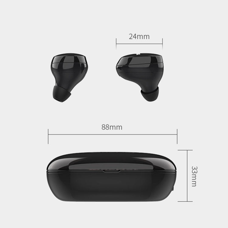 OneDer W12 Wireless Earphone with Waterproof IPX5 HD Stereo Sound TWS Bluetooth Earphone(Black) - free shipping - PMC TechLife - Order now!