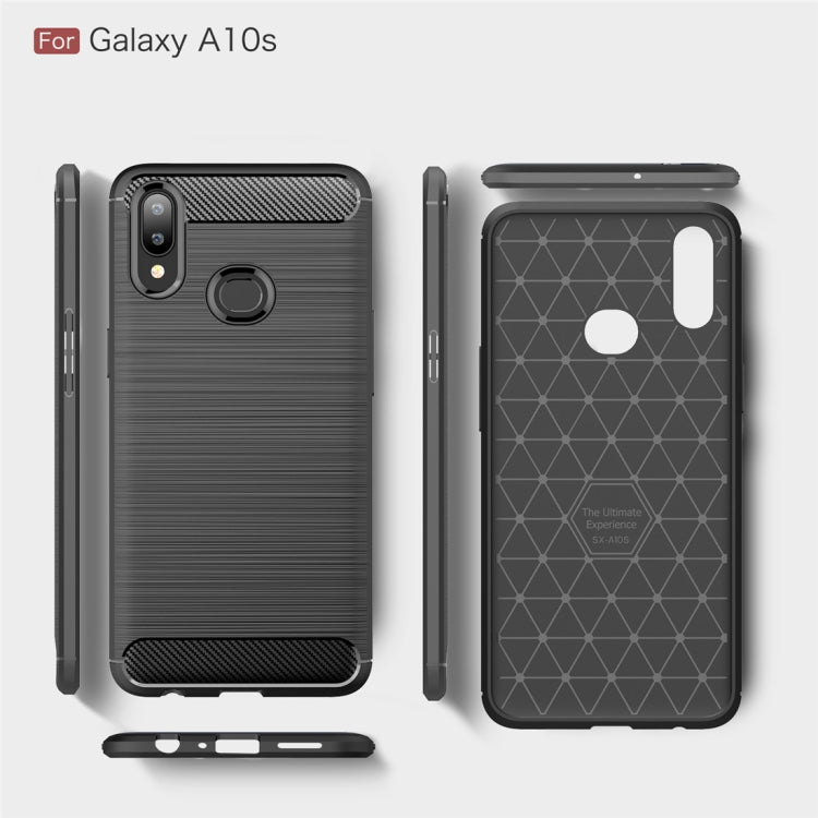 Brushed Texture Carbon Fiber TPU Case for Galaxy A10s(Black) - free shipping - PMC TechLife - Order now!