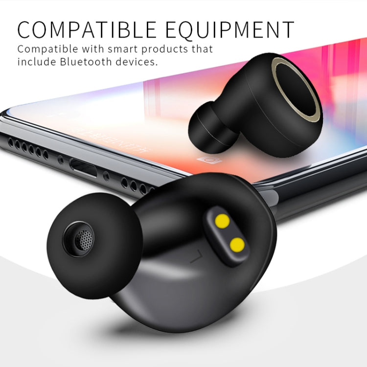 TWS-A1 TWS Bluetooth 5.0 Mini Invisible Sports Music Earphone with Charging Box & Microphone (Black) - TWS Earphone by PMC TechLife | Online Shopping South Africa | PMC TechLife