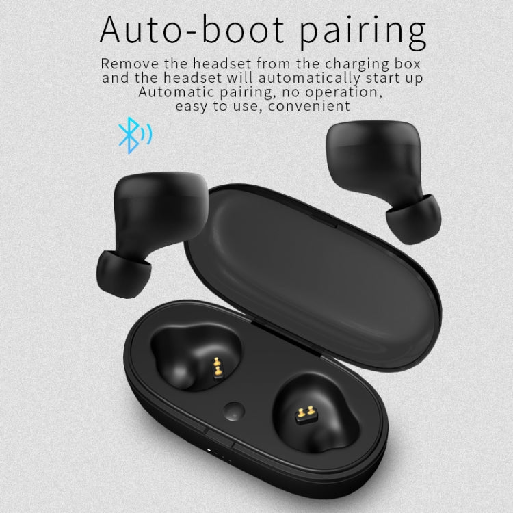 TWS-A1 TWS Bluetooth 5.0 Mini Invisible Sports Music Earphone with Charging Box & Microphone (Black) - TWS Earphone by PMC TechLife | Online Shopping South Africa | PMC TechLife