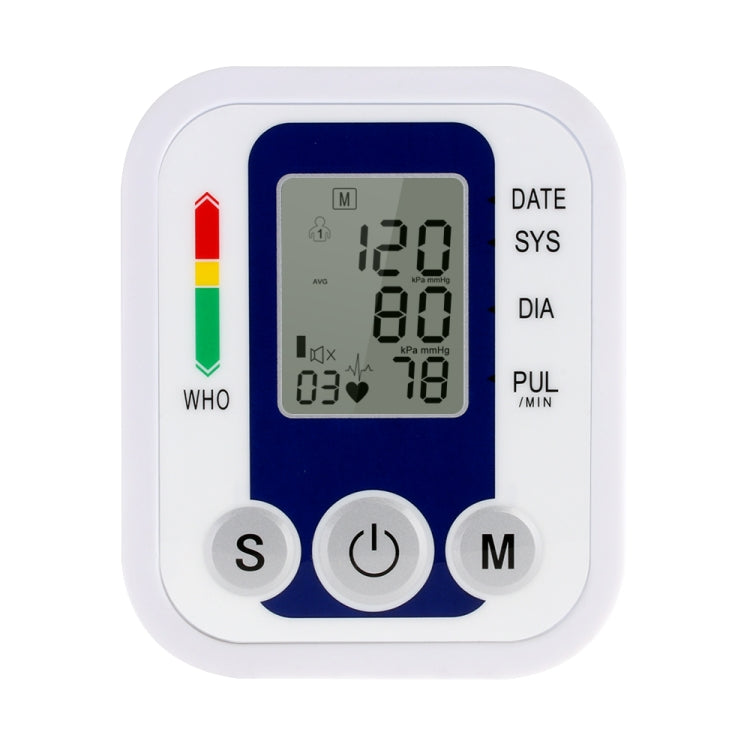 ZK-B02   Automatic Digital Upper Arm Blood Pressure Monitor Sphygmomanometer Pressure Gauge Heart Beat Rate Meter Tonometer Pulsometer - Sphygmomanometer by PMC TechLife | Online Shopping South Africa | PMC TechLife