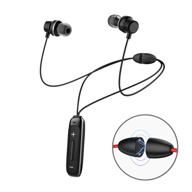 BT315 Sport Bluetooth Headset Wireless Stereo Earphone Bluetooth 4.1 Earpiece With Mic Sport Bass Magnetic Necklace Earpiece(Black) - Sport Earphone by PMC TechLife | Online Shopping South Africa | PMC TechLife