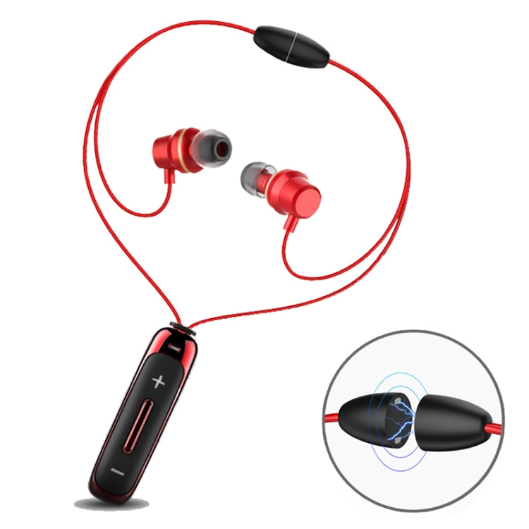 BT315 Sport Bluetooth Headset Wireless Stereo Earphone Bluetooth 4.1 Earpiece With Mic Sport Bass Magnetic Necklace Earpiece(Red) - Sport Earphone by PMC TechLife | Online Shopping South Africa | PMC TechLife