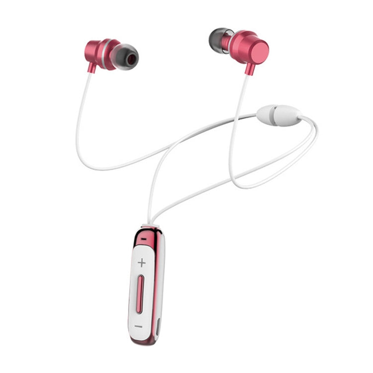 BT315 Sport Bluetooth Headset Wireless Stereo Earphone Bluetooth 4.1 Earpiece With Mic Sport Bass Magnetic Necklace Earpiece(Pink) - Sport Earphone by PMC TechLife | Online Shopping South Africa | PMC TechLife