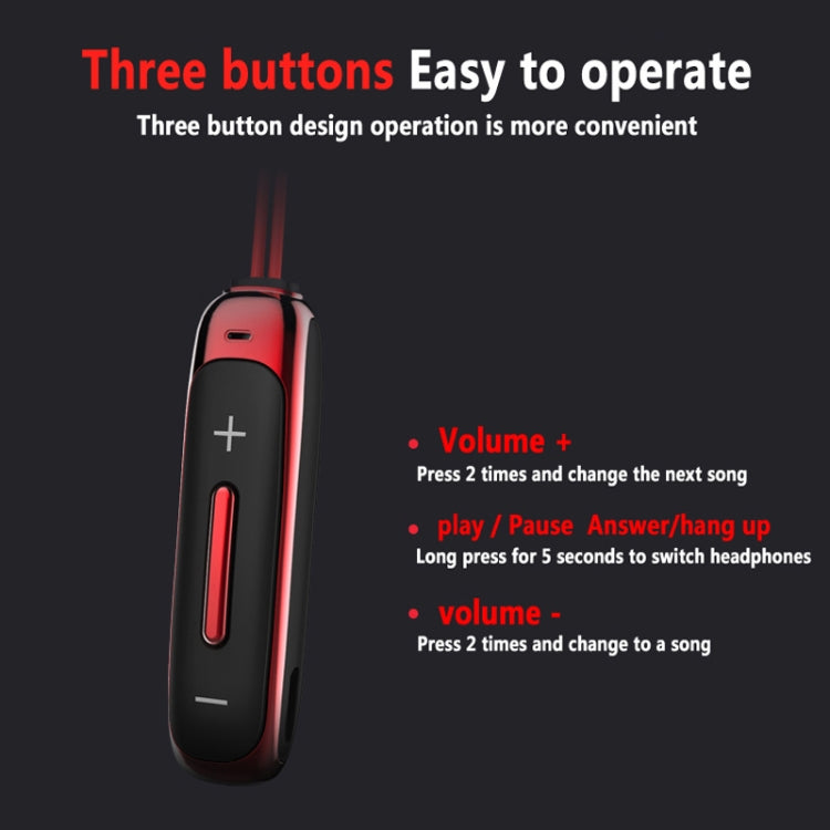 BT315 Sport Bluetooth Headset Wireless Stereo Earphone Bluetooth 4.1 Earpiece With Mic Sport Bass Magnetic Necklace Earpiece(Pink) - Sport Earphone by PMC TechLife | Online Shopping South Africa | PMC TechLife