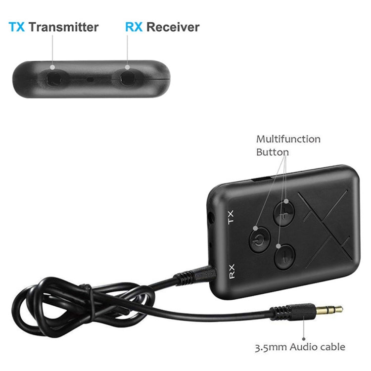 JDEX-TX10 Wireless 2-in-1 3.5mm Bluetooth 4.2 Audio Receiver And Transmitter Adapter - free shipping - PMC TechLife - Order now!