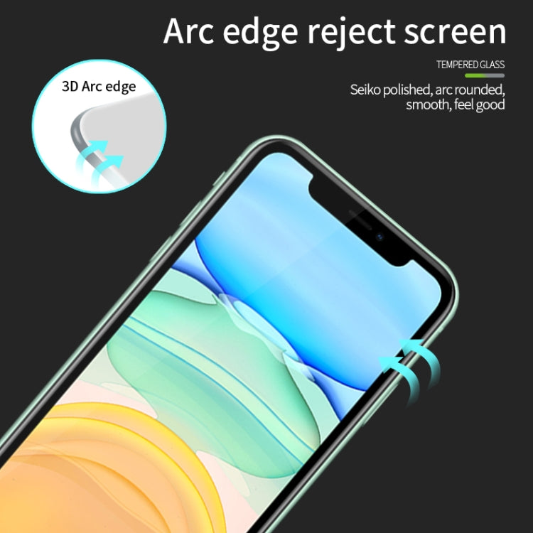 For iPhone 11 MOFI 9H 3D Explosion-proof Curved Screen Tempered Glass Film(Black) - free shipping - PMC TechLife - Order now!