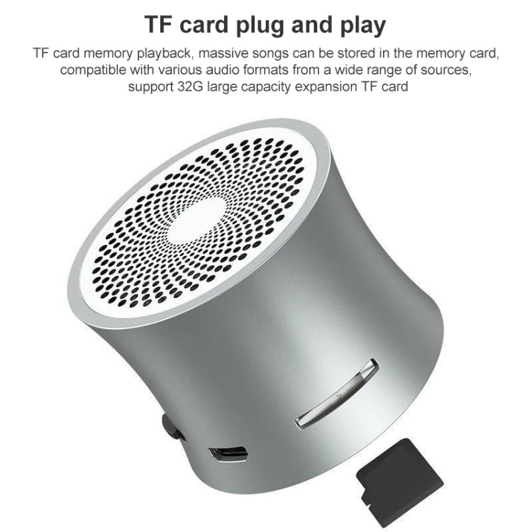 EWA A104 Bluetooth Speaker MP3 Player Portable Speaker Metallic USB Input MP3 Player Stereo Multimedia Speaker(Grey) - Mini Speaker by EWA | Online Shopping South Africa | PMC TechLife | Buy Now Pay Later Mobicred