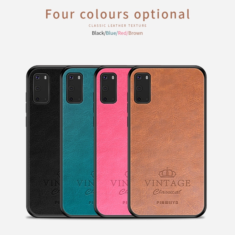 For Galaxy S20 PINWUYO Pin Rui Series Classical Leather, PC + TPU + PU Leather Waterproof And Anti-fall All-inclusive Protective Shell(Blue) - Galaxy Phone Cases by PINWUYO | Online Shopping South Africa | PMC TechLife | Buy Now Pay Later Mobicred
