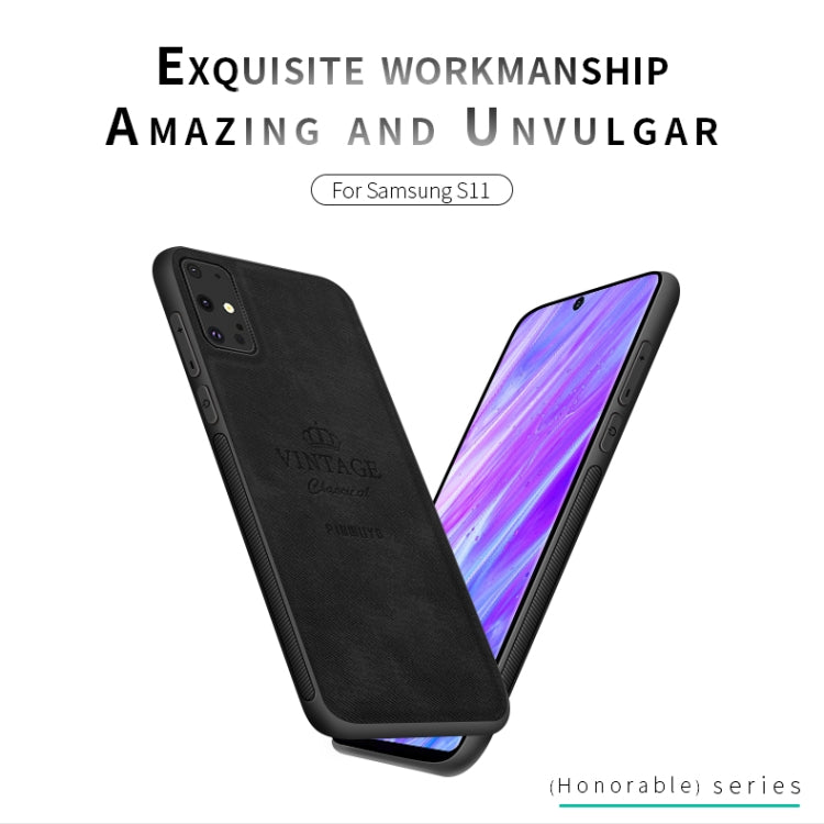 For Galaxy S20+ PINWUYO Zun Series PC + TPU + Skin Waterproof Anti-fall All-inclusive Protective Case(Blue) - Galaxy Phone Cases by PINWUYO | Online Shopping South Africa | PMC TechLife | Buy Now Pay Later Mobicred