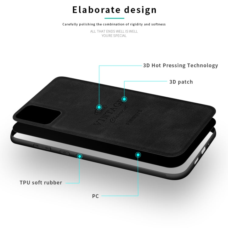 For Galaxy S20+ PINWUYO Zun Series PC + TPU + Skin Waterproof Anti-fall All-inclusive Protective Case(Blue) - Galaxy Phone Cases by PINWUYO | Online Shopping South Africa | PMC TechLife | Buy Now Pay Later Mobicred