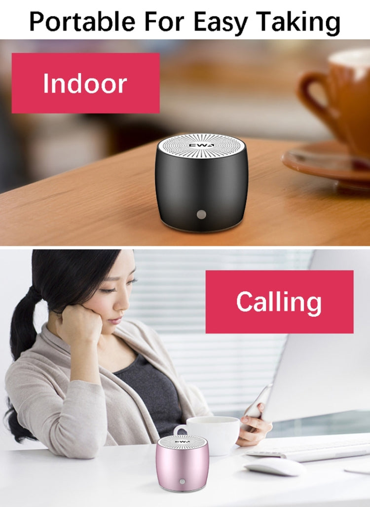 EWA A103 Portable Bluetooth Speaker Wireless Heavy Bass Bomm Box Subwoofer Phone Call Surround Sound Bluetooth Shower Speaker(Black) - free shipping - PMC TechLife - Order now!