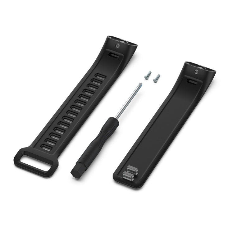 For Huawei Band 2 Pro / Band 2 / ERS-B19 / ERS-B29 Sports Bracelet Silicone Watch Band(Black) - Watch Bands by PMC TechLife | Online Shopping South Africa | PMC TechLife | Buy Now Pay Later Mobicred