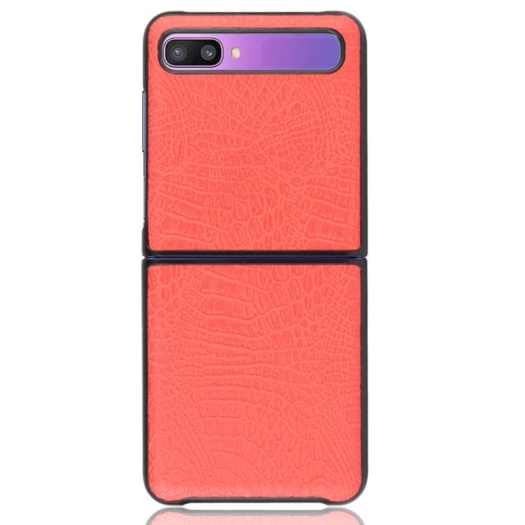 For Galaxy Z Flip Shockproof Crocodile Texture PC + PU Case(Red) - free shipping - PMC TechLife - Order now!