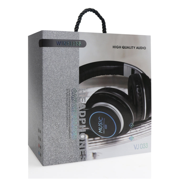 VJ033 Multi-function Upgrade Bluetooth 5.0 Headset Stereo Wireless LED Microphone FM Radio Headset(Black) - Headset & Headphone by PMC TechLife | Online Shopping South Africa | PMC TechLife