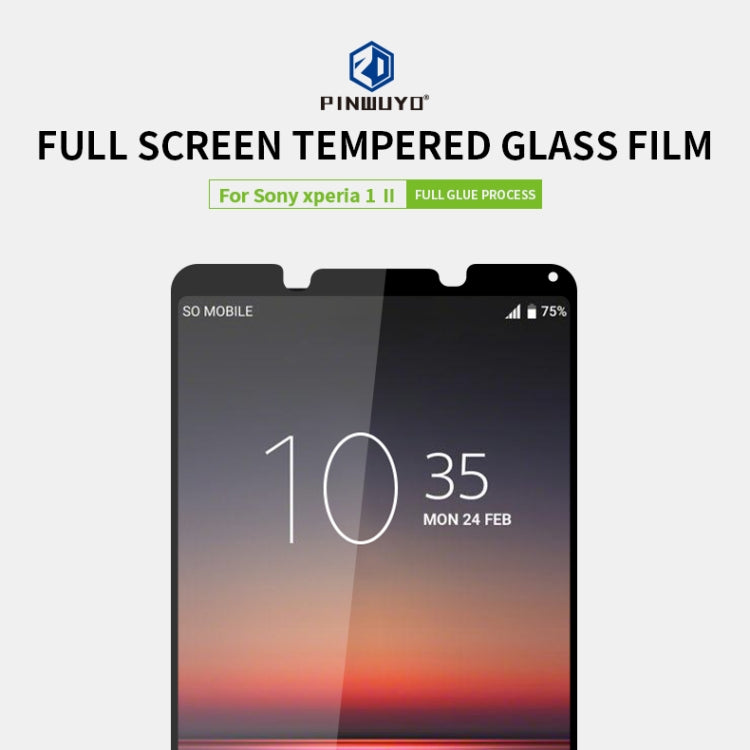 For Sony Xperia 1 II PINWUYO 9H 2.5D Full Screen Tempered Glass Film(Black) - Sony Tempered Glass by PINWUYO | Online Shopping South Africa | PMC TechLife | Buy Now Pay Later Mobicred