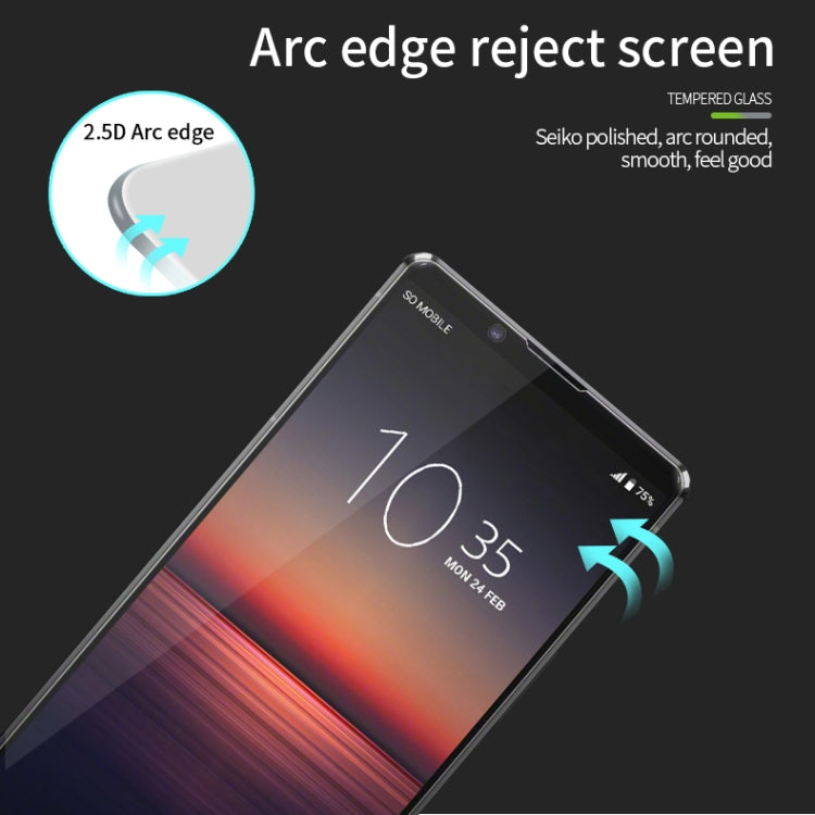 For Sony Xperia 1 II PINWUYO 9H 2.5D Full Screen Tempered Glass Film(Black) - Sony Tempered Glass by PINWUYO | Online Shopping South Africa | PMC TechLife | Buy Now Pay Later Mobicred