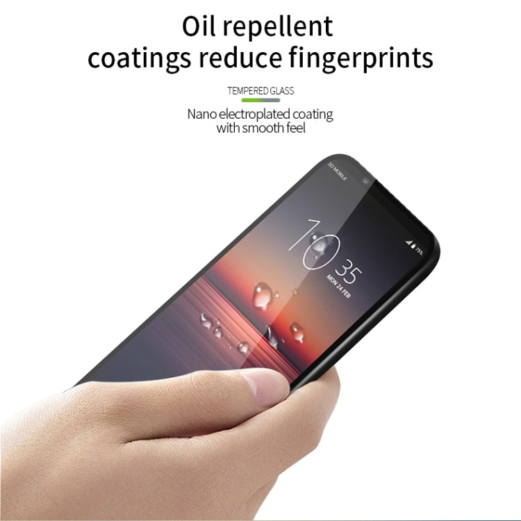 For Sony Xperia 1 II PINWUYO 9H 2.5D Full Screen Tempered Glass Film(Black) - Sony Tempered Glass by PINWUYO | Online Shopping South Africa | PMC TechLife | Buy Now Pay Later Mobicred