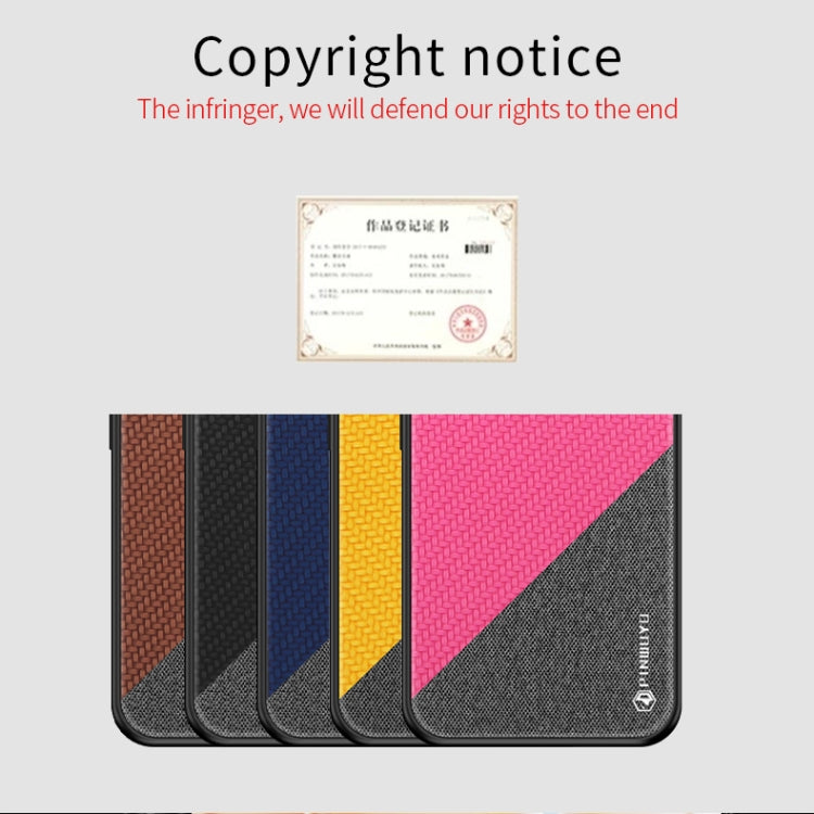 For Oneplus 8 PINWUYO Rong Series  Shockproof PC + TPU+ Chemical Fiber Cloth Protective Cover(Black) - OnePlus Cases by PINWUYO | Online Shopping South Africa | PMC TechLife | Buy Now Pay Later Mobicred