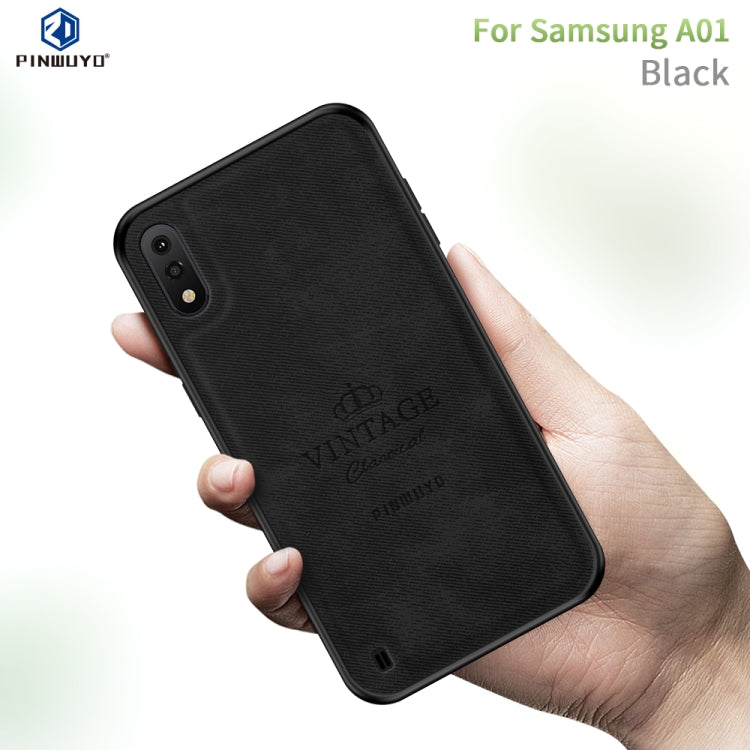 For Galaxy A01 PINWUYO Zun Series PC + TPU + Skin Waterproof And Anti-fall All-inclusive Protective Shell(Black) - free shipping - PMC TechLife - Order now!
