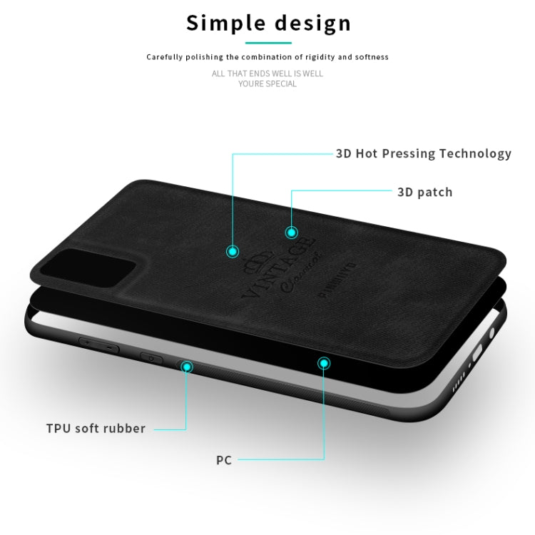 For Galaxy A41 PINWUYO Zun Series PC + TPU + Skin Waterproof And Anti-fall All-inclusive Protective Shell(Brown) - Galaxy Phone Cases by PINWUYO | Online Shopping South Africa | PMC TechLife | Buy Now Pay Later Mobicred