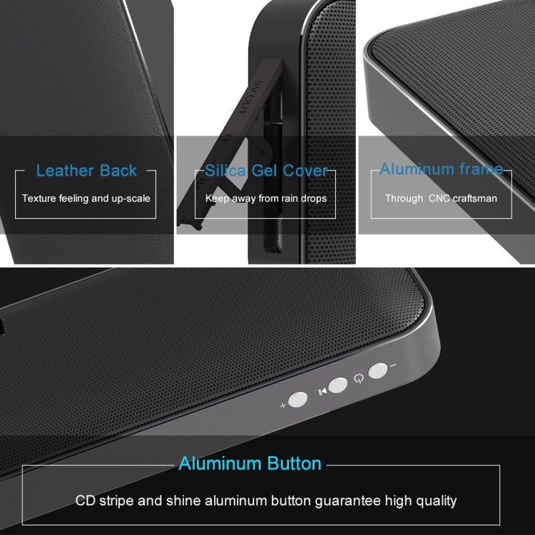 AEC BT-205 Portable Wireless Bluetooth Speaker Stereo Music Loudspeaker Built-in Microphone, Support TF Card(Black) - free shipping - PMC TechLife - Order now!