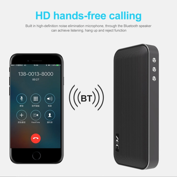 AEC BT-205 Portable Wireless Bluetooth Speaker Stereo Music Loudspeaker Built-in Microphone, Support TF Card(White) - free shipping - PMC TechLife - Order now!