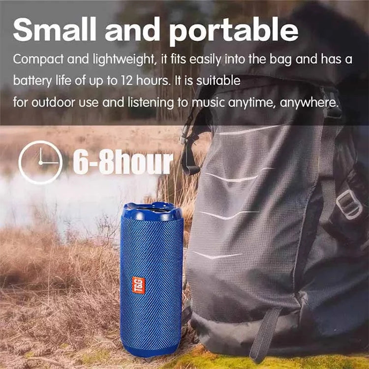 T&G TG191 10W Waterproof Bluetooth Speaker Stereo Double Diaphragm Subwoofer Portable Audio FM Radio(Blue) - Waterproof Speaker by T&G | Online Shopping South Africa | PMC TechLife | Buy Now Pay Later Mobicred