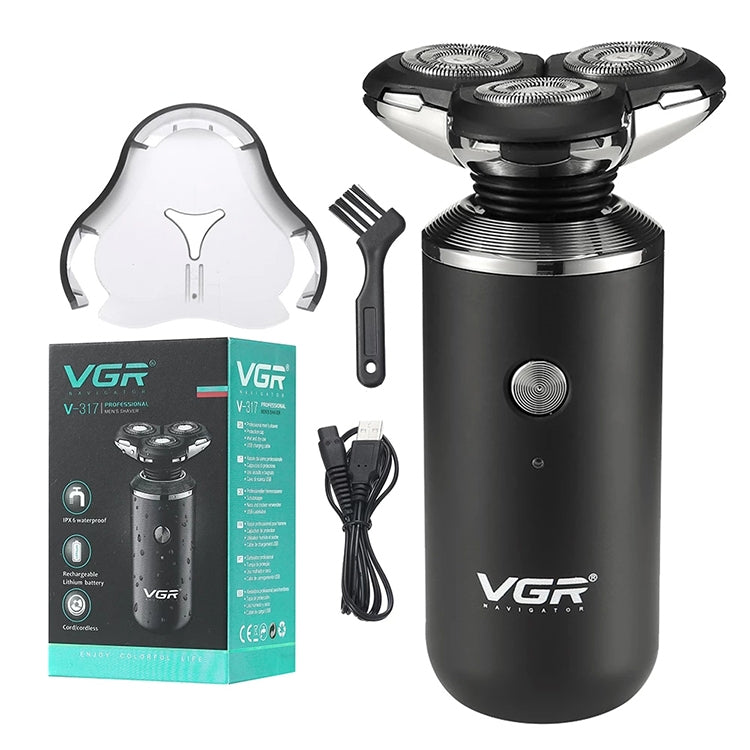 VGR V-317 5W USB Omnidirectional Three-dimensional Floating Three-network Electric Shaver - free shipping - PMC TechLife - Order now!