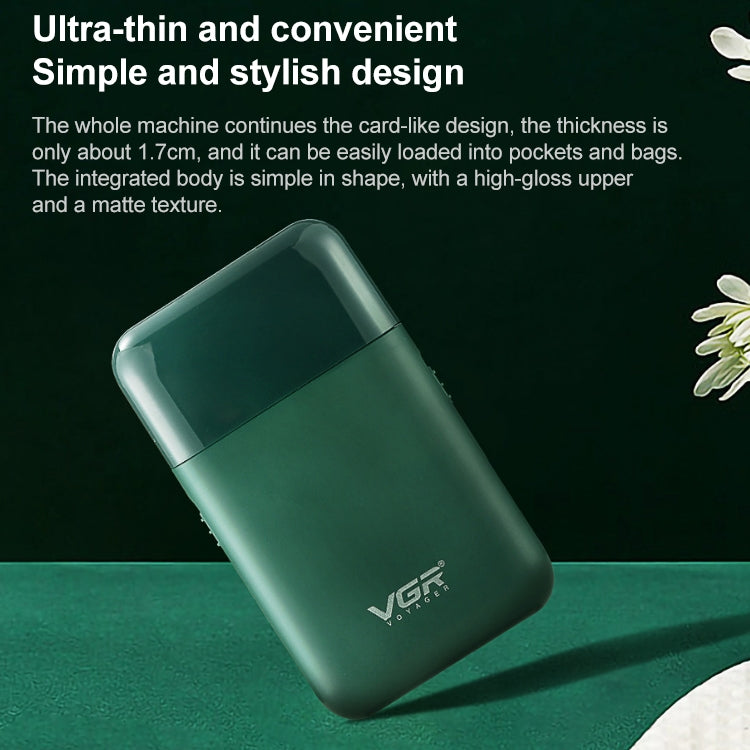 VGR V-390 5W USB Portable Reciprocating Electric Shaver (Green) - free shipping - PMC TechLife - Order now!