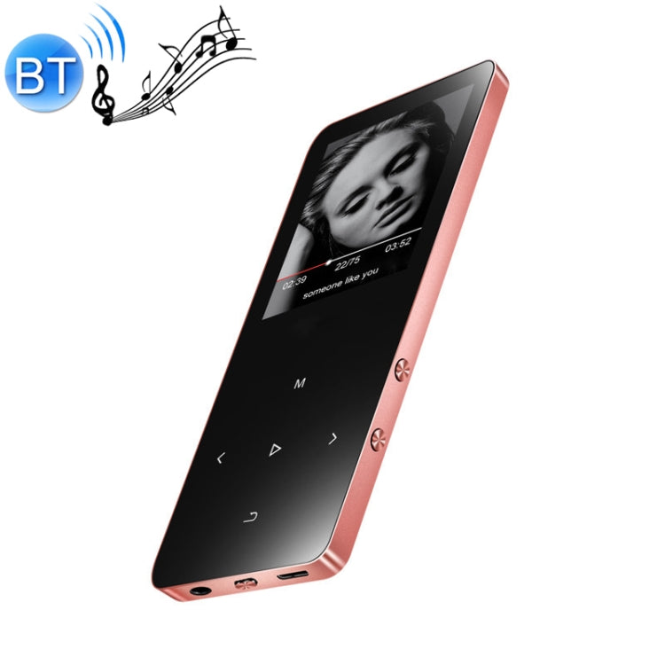 X2 1.8 inch Touch Screen Metal Bluetooth MP3 MP4 Hifi Sound Music Player 8GB(Rose Gold) - free shipping - PMC TechLife - Order now!