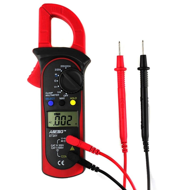 ANENG ST201 AC And DC Digital Clamp Multimeter Voltage And Current Measuring Instrument Tester(Red) - free shipping - PMC TechLife - Order now!