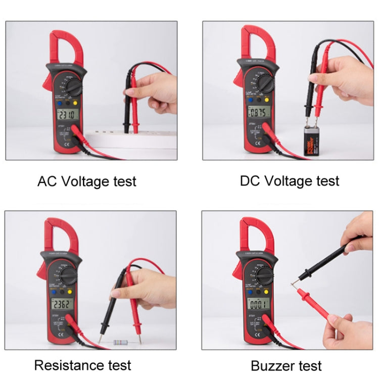ANENG ST201 AC And DC Digital Clamp Multimeter Voltage And Current Measuring Instrument Tester(Red) - free shipping - PMC TechLife - Order now!