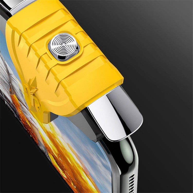 2 Pairs F01 Electroplating Mechanical Shaft Bidirectional Button Auxiliary Shooting Game Handle for Mobile Phones within The Thickness of 6.1-12.0mm(Red) - Handle Shooter by PMC TechLife | Online Shopping South Africa | PMC TechLife