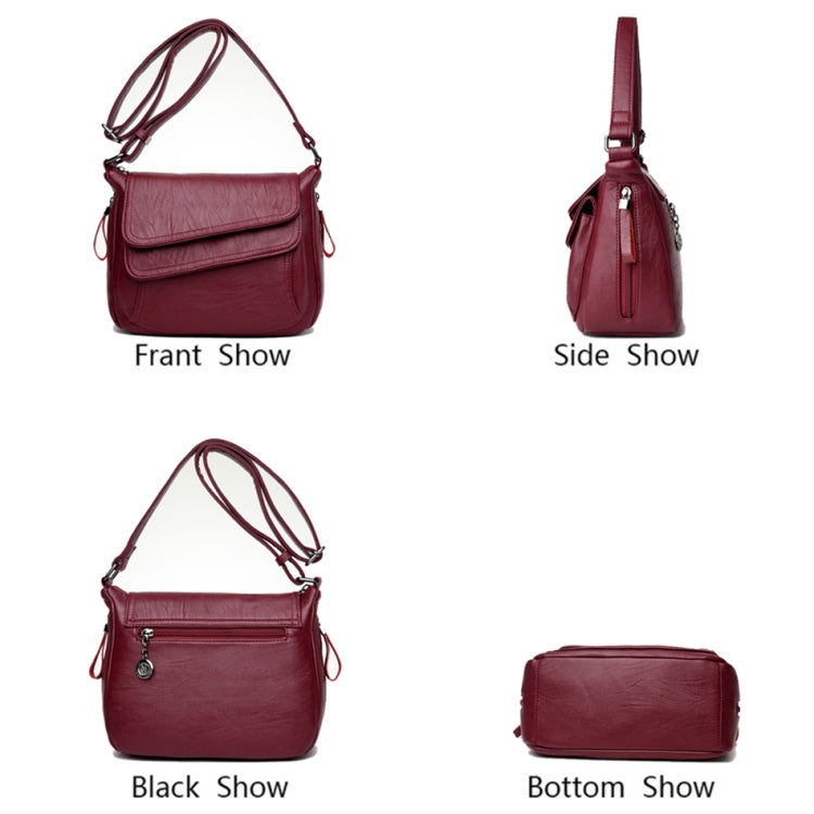 Summer Leather Luxury Handbags Female Shoulder Messenger Bag(Red) - free shipping - PMC TechLife - Order now!