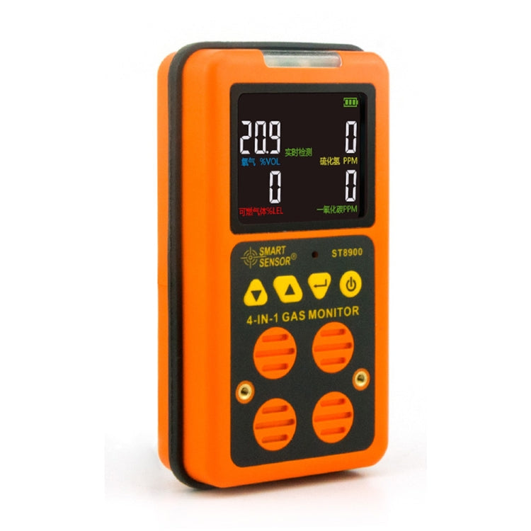 ST8900 4 in 1 Toxic Gas CO Carbon Monoxide Detector Hydrogen Sulfide H2S Oxygen Combustible Gas Test LCD Display Monitor, Sound Light Vibration Alarm, CN Plug - free shipping - PMC TechLife - Order now!