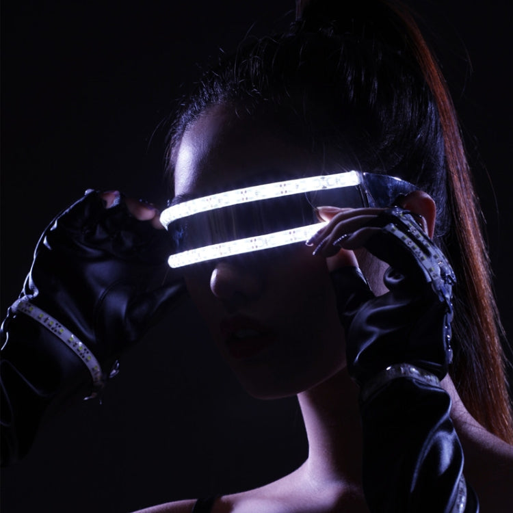 LED Glasses Luminous Party Classic Toys for Dance DJ Party Mask Costumes Props Gloves(White illuminating) - free shipping - PMC TechLife - Order now!