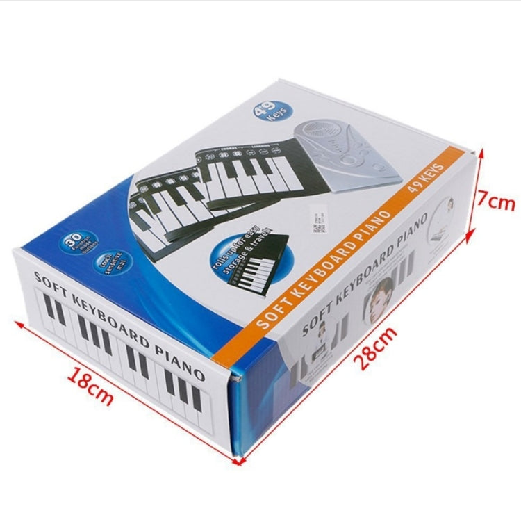 49-Key Portable Hand-Rolled Piano With Horn Children Beginners To Practice Electronic Piano(Elegant Black) - free shipping - PMC TechLife - Order now!