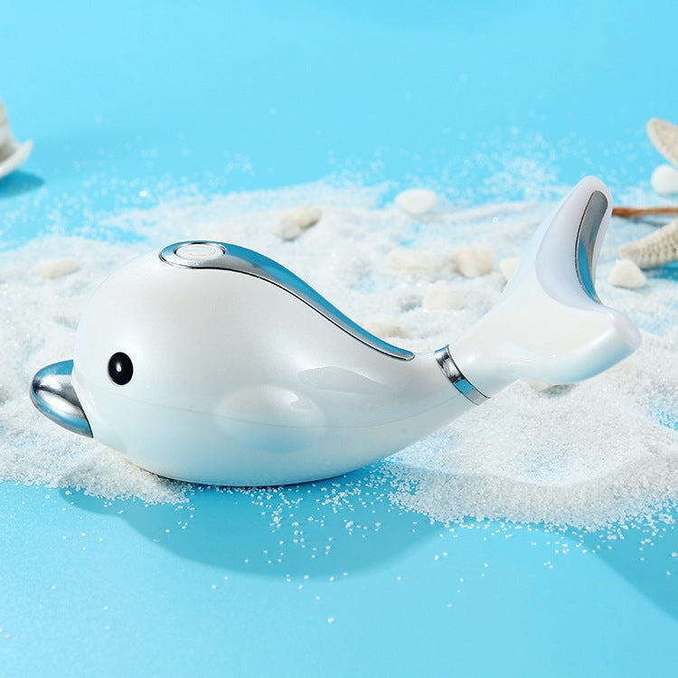 Electric Dolphin Neck Massager Wrinkle Removal Handheld Vibration Neck Face Massage Beauty Instrument Tool(Pearl White) - free shipping - PMC TechLife - Order now!