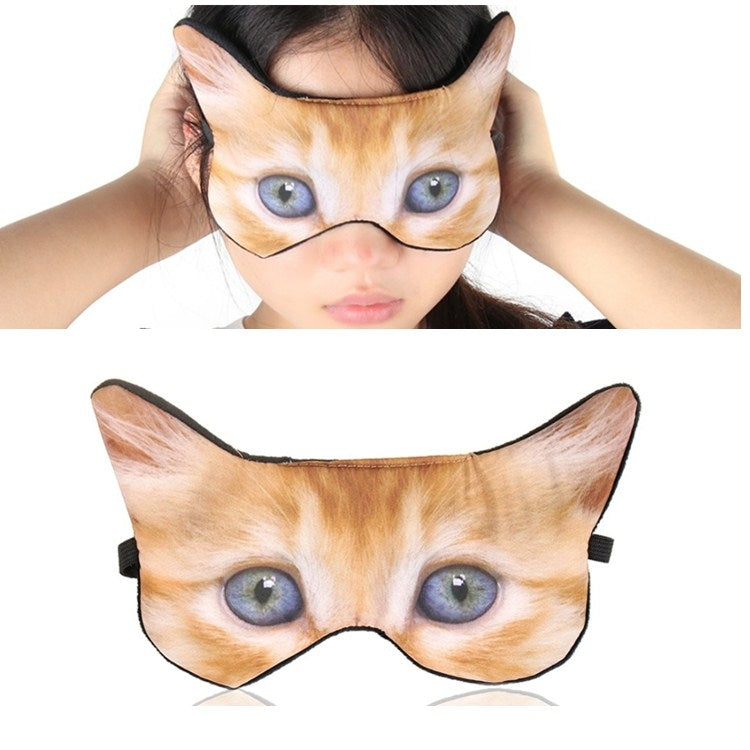 3D Eye Mask Shading Sleeping Cartoon Animal Printed Eye Mask(Cat) - free shipping - PMC TechLife - Order now!