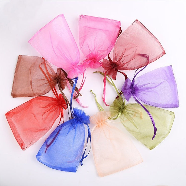 100 PCS Gift Bags Jewelry Organza Bag Wedding Birthday Party Drawable Pouches, Gift Bag Size:7X9cm(Light Green) - Gift Bags & Wrapping Supplies by PMC TechLife | Online Shopping South Africa | PMC TechLife | Buy Now Pay Later Mobicred