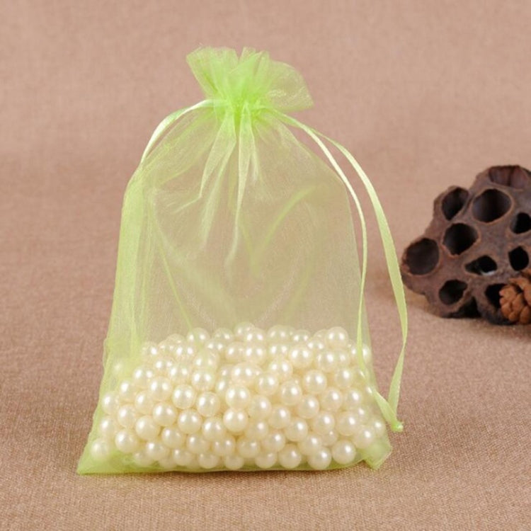100 PCS Gift Bags Jewelry Organza Bag Wedding Birthday Party Drawable Pouches, Gift Bag Size:16X22cm(Fruit Green) - free shipping - PMC TechLife - Order now!