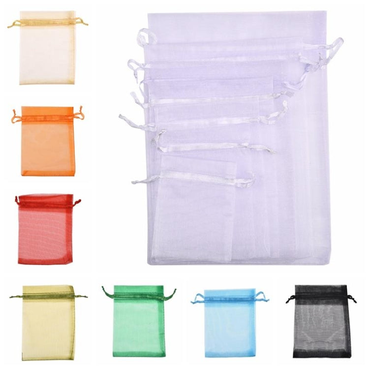 100 PCS Gift Bags Jewelry Organza Bag Wedding Birthday Party Drawable Pouches, Gift Bag Size:20x30cm(Orange) - free shipping - PMC TechLife - Order now!