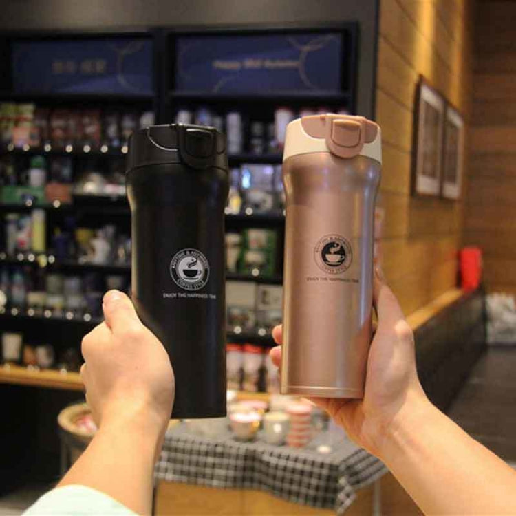 Stainless Steel Thermos Cups Insulated Tumbler, Capacity:380ml(BLACK) - free shipping - PMC TechLife - Order now!