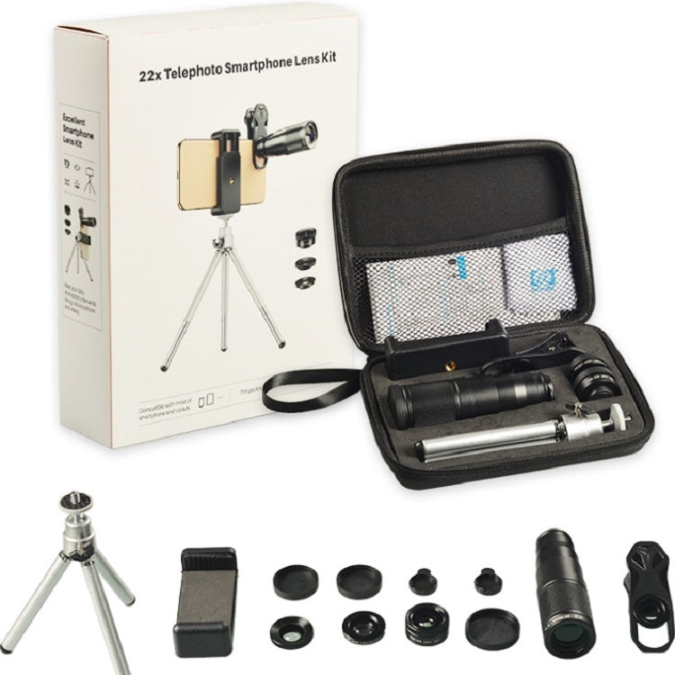 APEXEL APL-22X105 4 in 1 Metal 22X Telephoto + Fisheye + Wide Angle + Macro Starlight Polarization Universal External Mobile Phone Lens Set - free shipping - PMC TechLife - Order now!